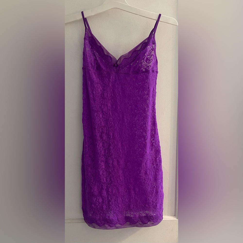 Victoria’s Secret Vintage Lace Sheer Mini Dress Size Small